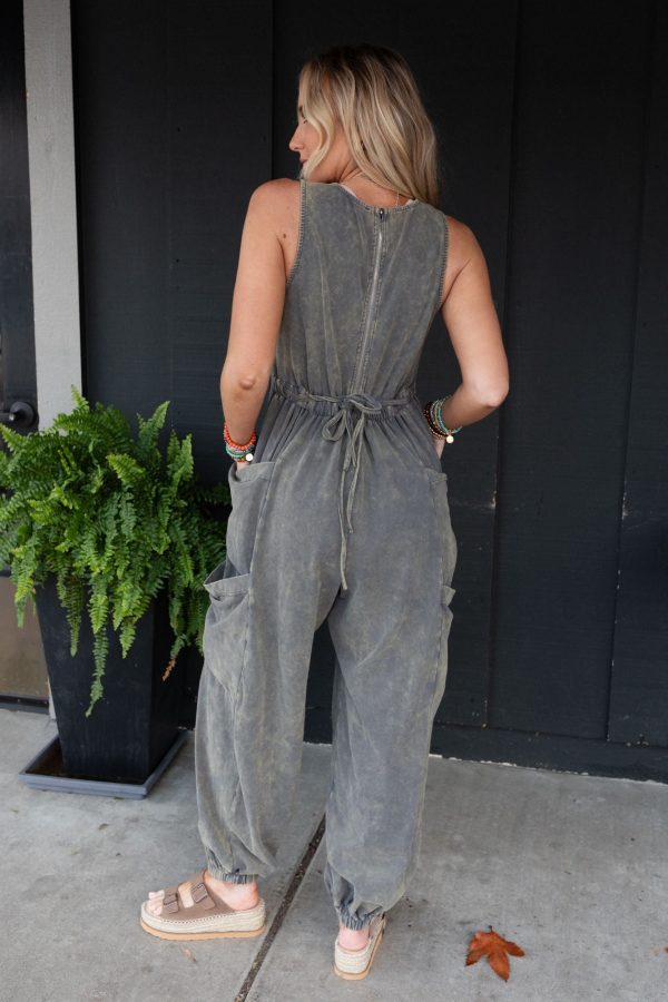 Turning Point Washed Cargo Jumpsuit - Ash Supply - Image 5