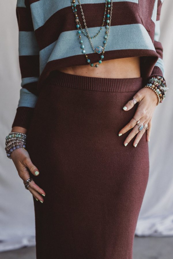 Lexi Sweater Skirt Set -Mocha on Sale - Image 3