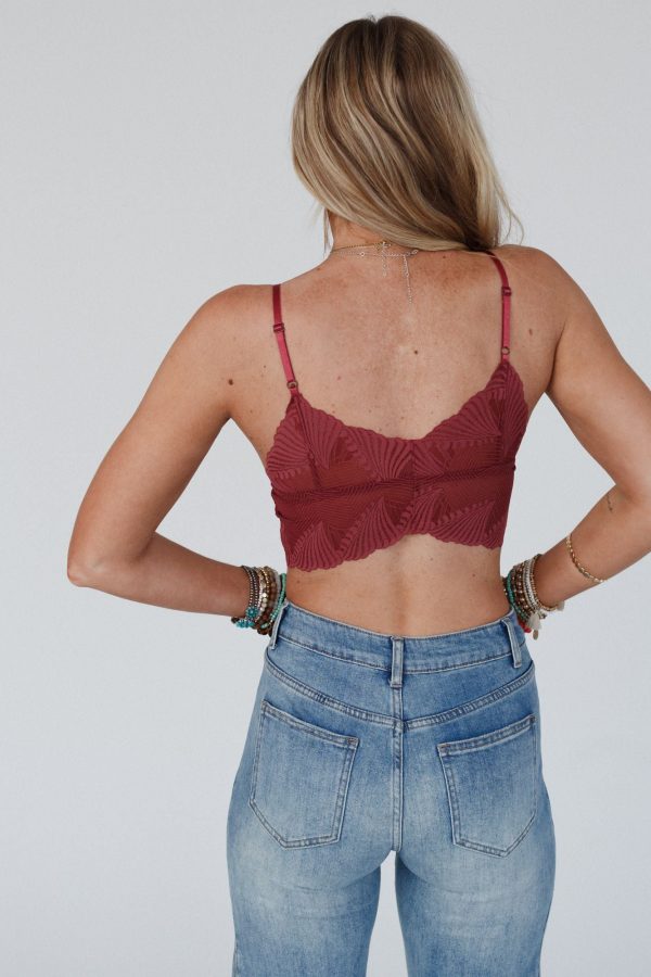 Butterfly Beauty Bralette - Wine Online now - Image 5