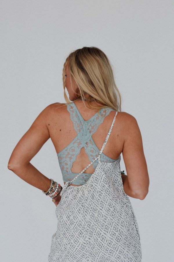 Peyton Lace Cross Back Bralette - Seafoam For Discount - Image 2