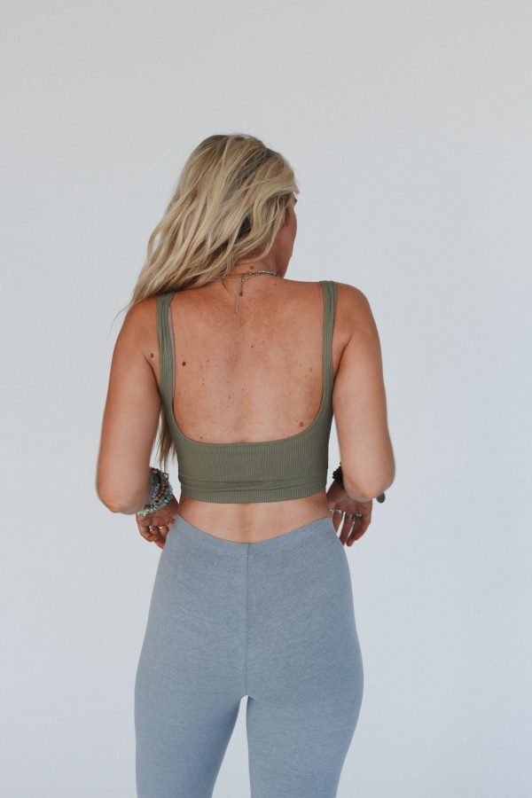 All For One Ribbed Bralette - Sage Sale - Image 5