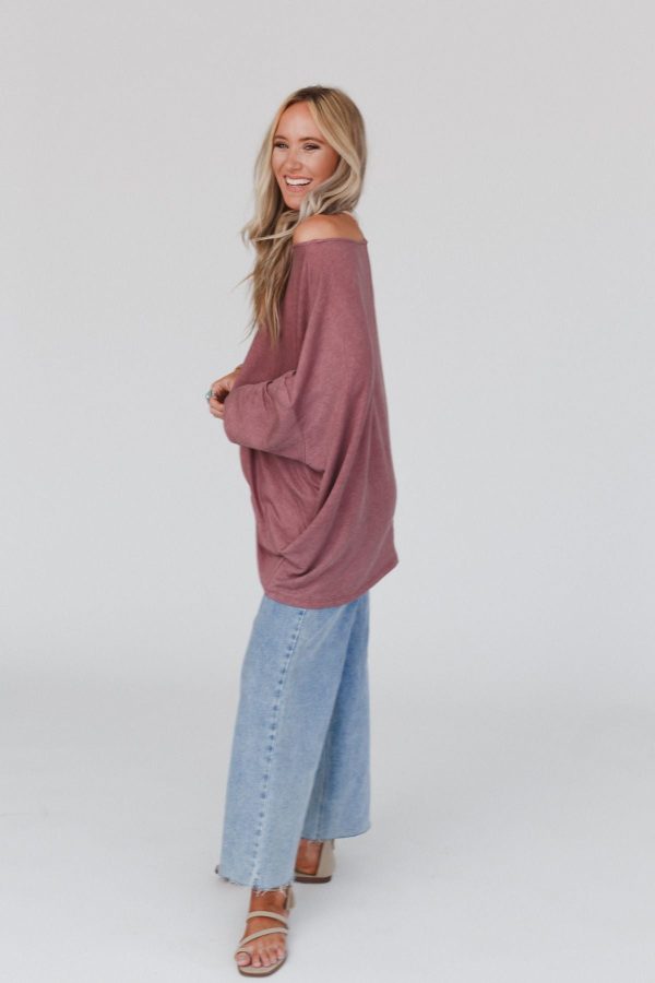 The Nest Sunday Stroll Oversized Tee - Mauve Supply - Image 4