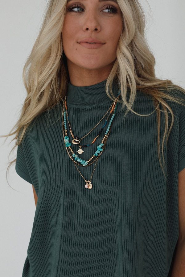 Bohemian Bliss Necklace - Turquoise Hot on Sale - Image 2