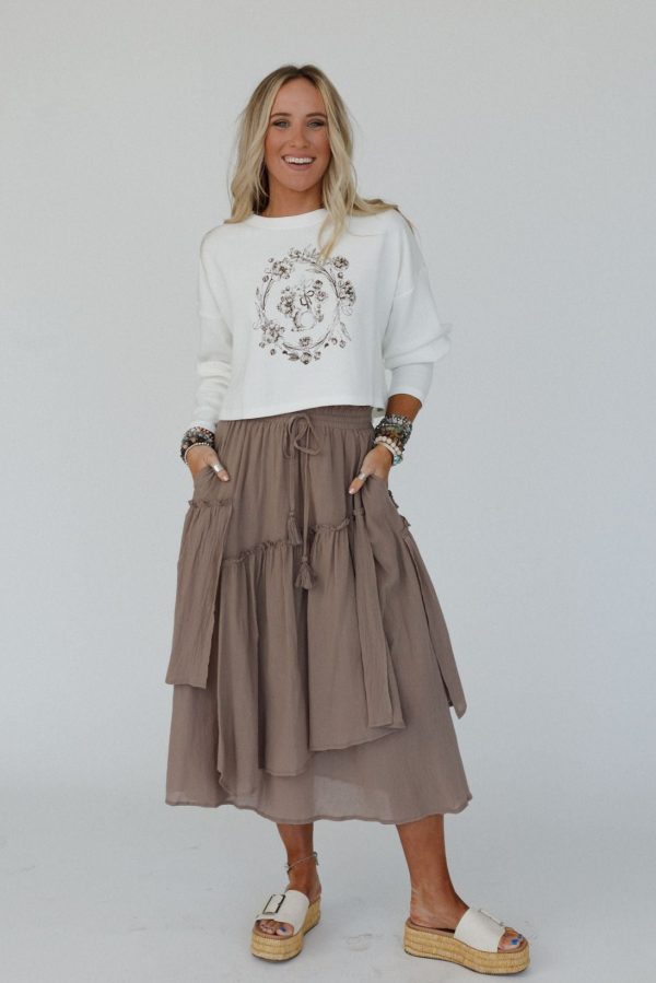 Wave Dancer Maxi Skirt - Mocha For Cheap - Image 2
