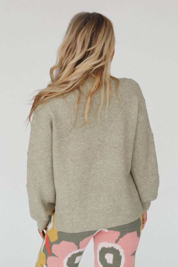 Wild Blossom Embroidered Sweater - Sage Online - Image 4