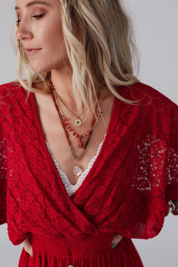 Carnelian Multi Layered Necklace - Rust Sale - Image 2