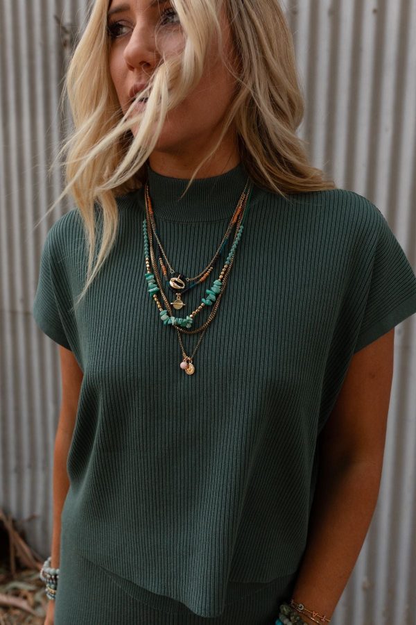 Bohemian Bliss Necklace - Turquoise Hot on Sale - Image 3