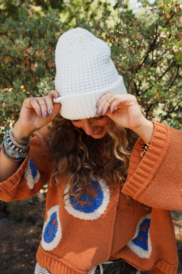 Maybelle Waffle Beanie - Ivory For Discount - Image 3