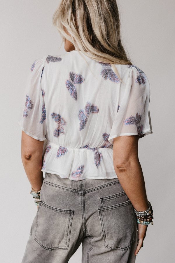 Magic Butterfly Top - Ivory Online Hot Sale - Image 5