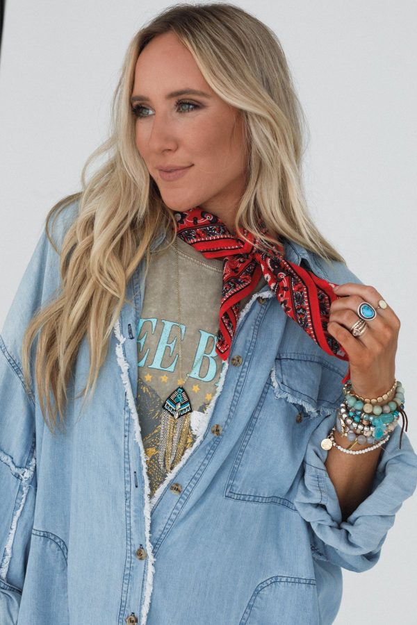Sole Drift Scarf - Red For Cheap - Image 3