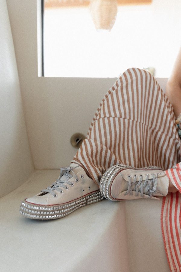 Chantel Studded Sneaker - Beige For Discount - Image 3