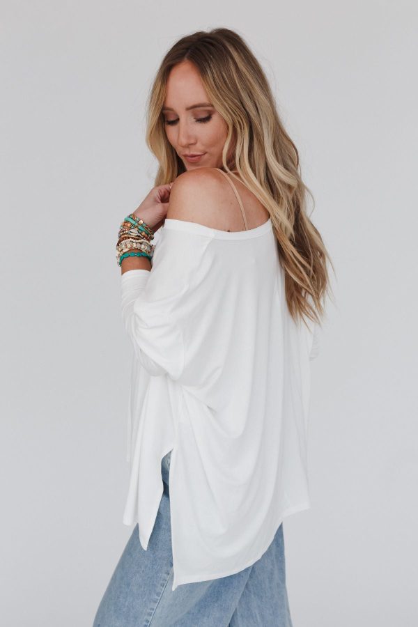 All Things New Oversized Top - White For Cheap - Image 2