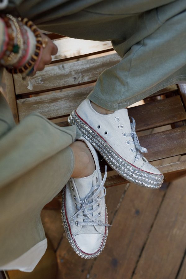 Chantel Studded Sneaker - Beige For Discount - Image 5