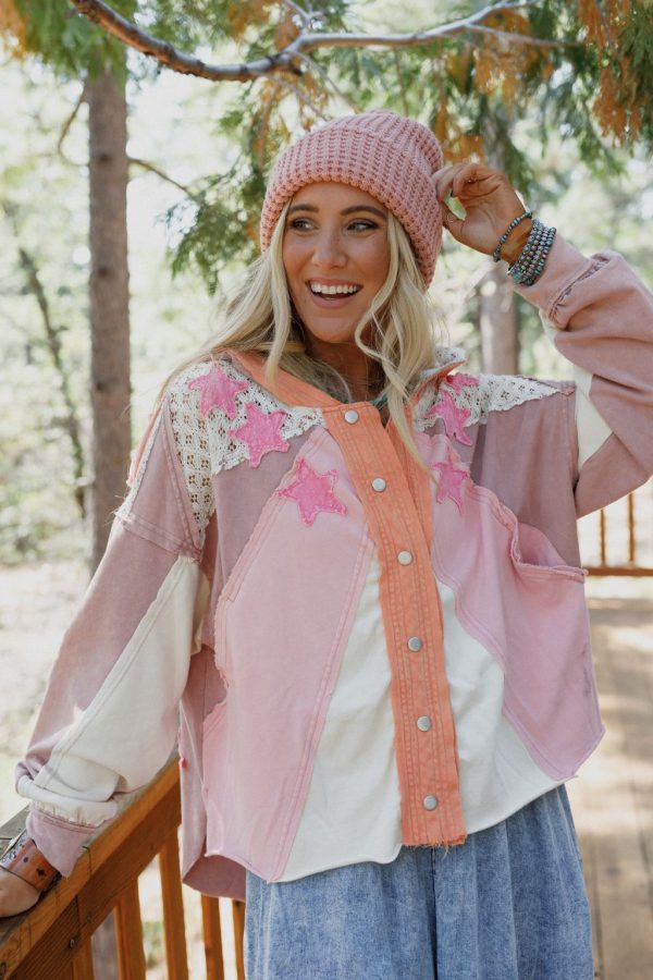 Stellar Journey Shacket - Pink Cheap