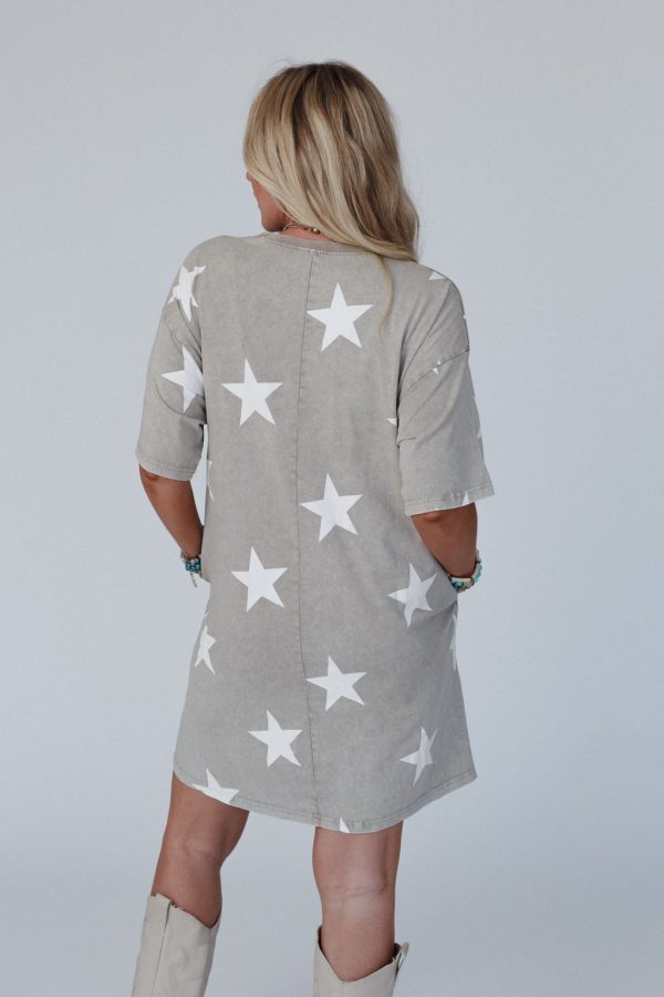 Star Power Tee Dress - Mushroom Cheap - Image 2