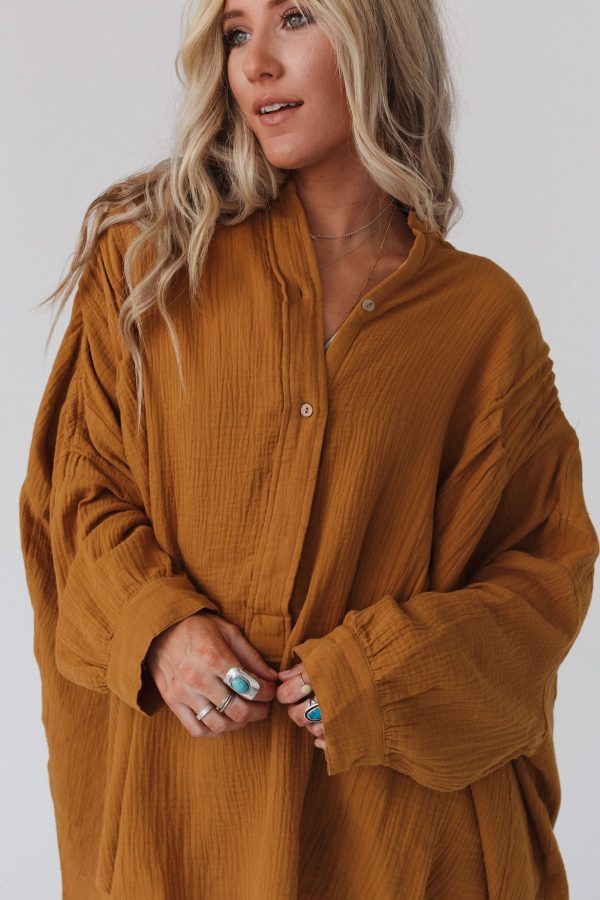 Top Notch Oversized Top - Mustard Fashion - Image 3