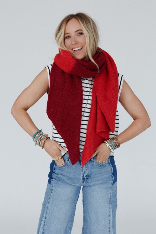 Sunset Shades Cozy Scarf - Red Multi Supply - Image 5