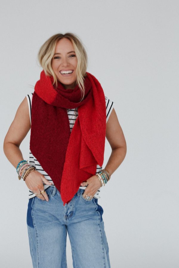 Sunset Shades Cozy Scarf - Red Multi Supply - Image 4