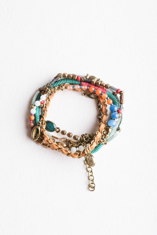 Sunburst Stacked Bracelet Set - Multi Online now - Image 4