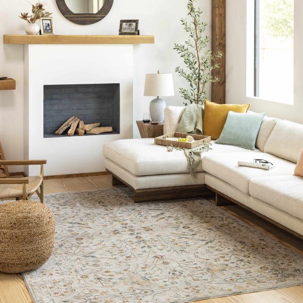 Kabungahan Oushak Style Floral Rug For Sale - Image 5